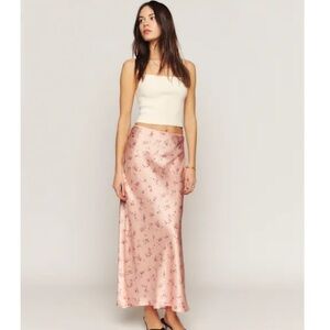 Reformation Layla Silk Skirt Myrna - Size 4